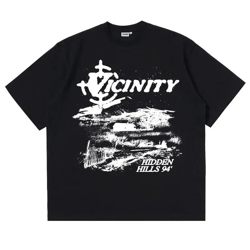 Men's T-Shirts Oversized Cotton Korean Fashion Vintage Graphic Y2k Tops Streetwear Short Sleeve Tees Harajuku Aesthetic Clothing