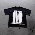 Street Atmosphere Virtual Shadow Characters Graphic Cotton T-Shirt Featuring Grunge Y2K Emo Scene Tapout Goth and Amity Affliction Style Unisex Tee