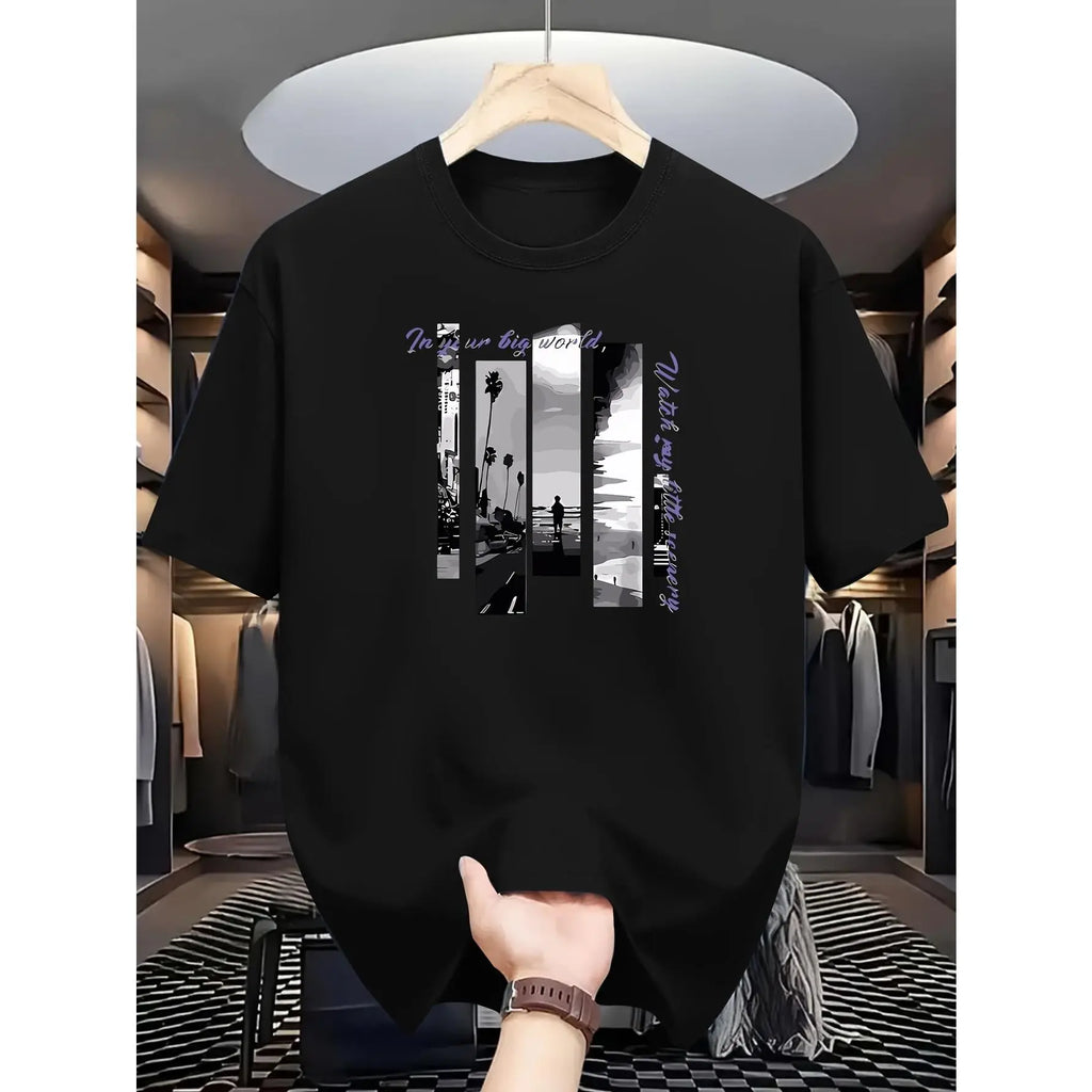 Printed Casual Sports Outdoor Men's Short-Sleeved T-shirt Summer Men's Top