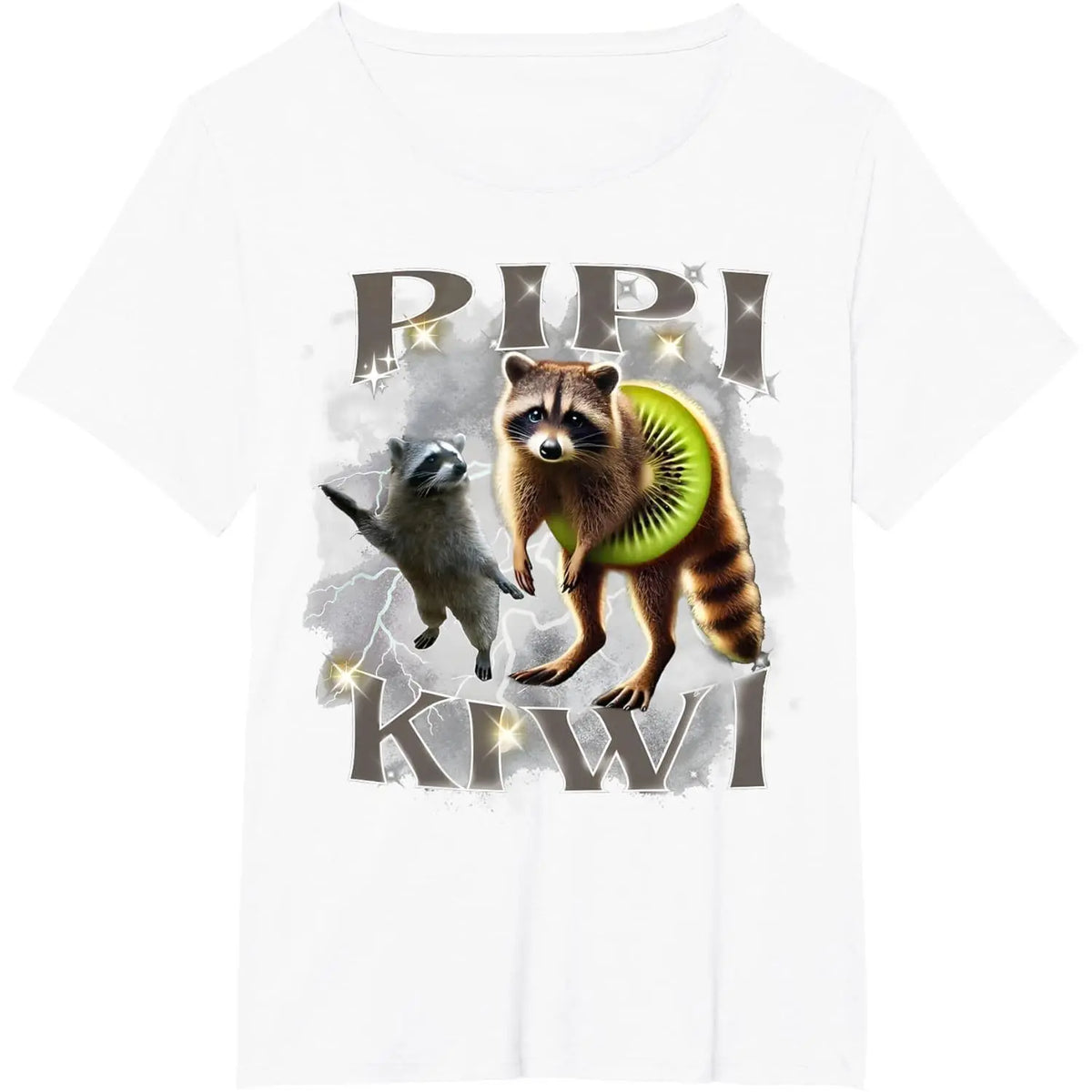 Pipi Kiwi Funny Racoon Italian Brainrot Meme Gen Z T-Shirt