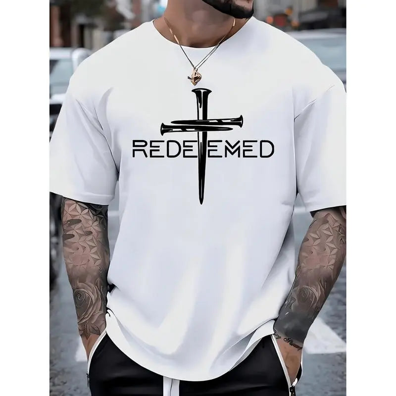 Golf Gift T-Shirt For Men and Women Fashion• cross mens casual t shirt cotton fabric comfortable and breathable suitable for daily outdoor wear white
