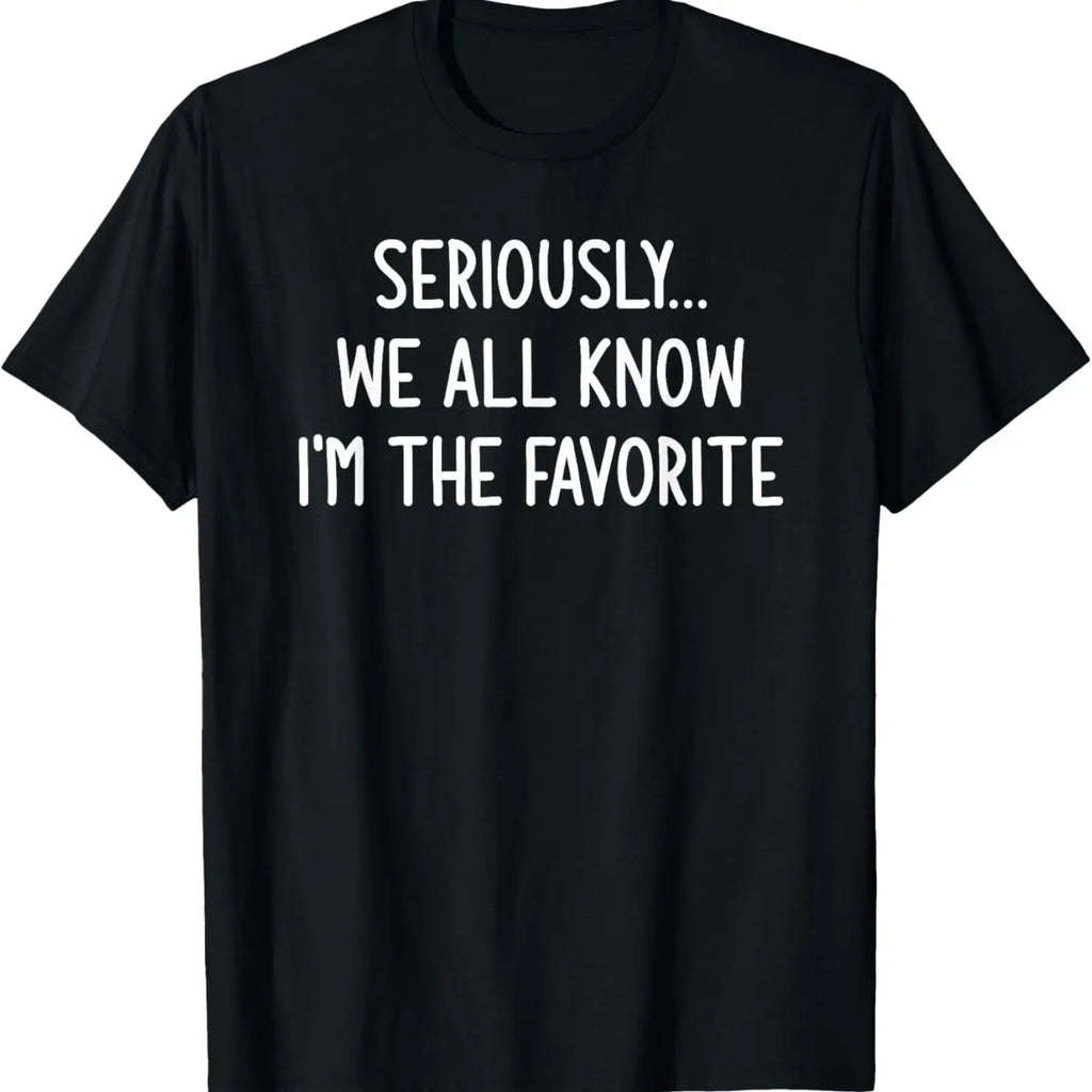 Funny Moms Favorite Son Daughter I'm Mom's Favorite T-Shirt Golf Gift T-Shirt For Men and Women