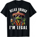 shirts - Cotton Short Sleeve Relax Gringo I'm Legal Mexican Lizard Funny T-Shirt for Men Women - designer hoodies