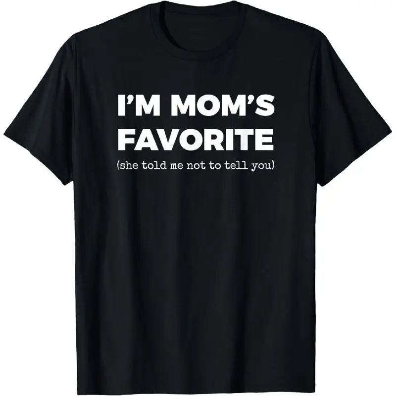 Funny Moms Favorite Son Daughter I'm Mom's Favorite T-Shirt Golf Gift T-Shirt For Men and Women
