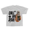 Men Faith Inspired Graphic T Shirt with Call on Jesus Print Soft Cotton Crewneck Short Sleeve Shirt for Daily Casual Wear and All Season Comfortable Outfits