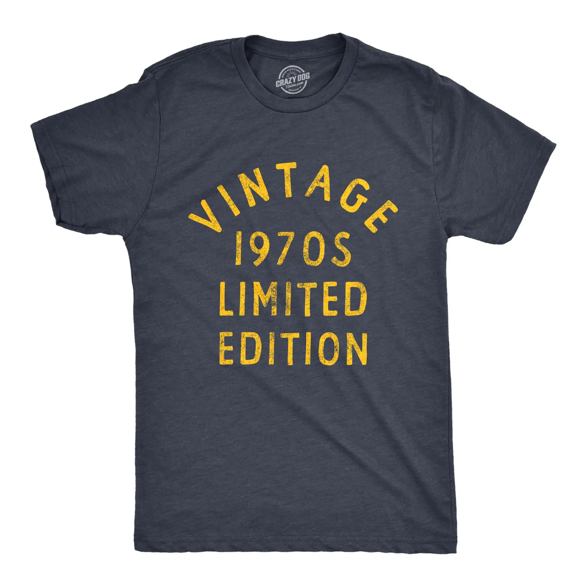 Mens Vintage 1970s Limited Edition T Shirt Funny Cool 1970 Theme Classic Tee for Guys Mens Funny T Shirts Cool Vintage Fashion T-Shirt Gift Classic Menswear Funny Vintage Short Sleeve Novelty Tees for Guys Navy