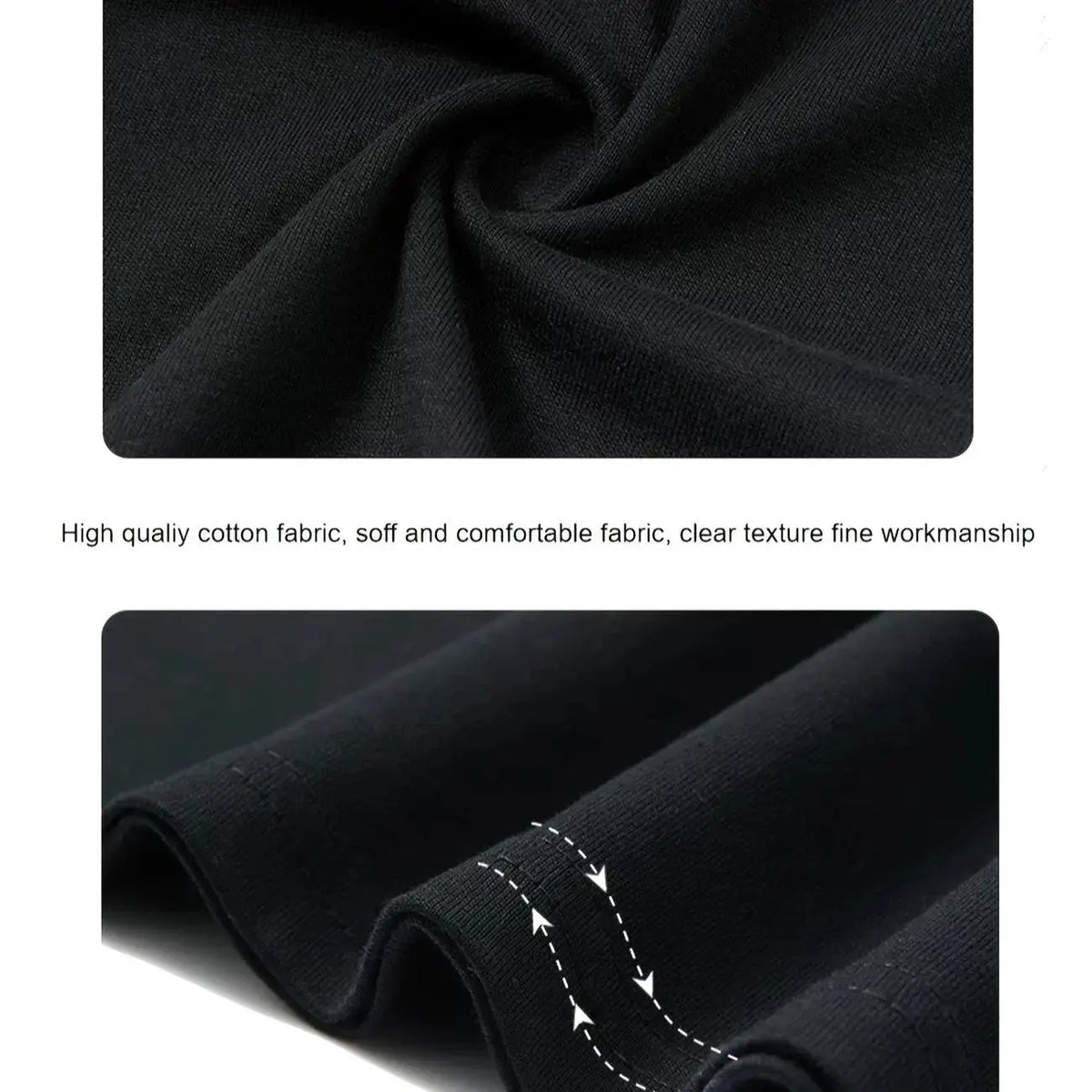 [ Cotton] Men's Regular Fit Round Neck Tee, Casual Short Sleeve Crew Neck T-Shirt for Summer, Fashion Men's Top for Daily Wear
