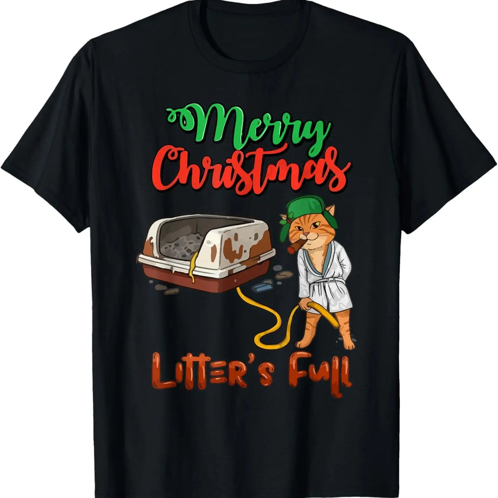 Full Funny Cat Lovers Christmas Xmas T-Shirt