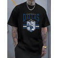 100%25 Cotton "DALLAS" Letters, Patterns, Printed Men'S T-Shirts, Men'S Novel Pattern Design T-Shirts, Summer Casual And Comfortable T-Shirts, Fashionable Short-Sleeved Comfortable And Versatile Summer T-Shirts, Adventure Golf Gift T-Shirt For Men And Wom