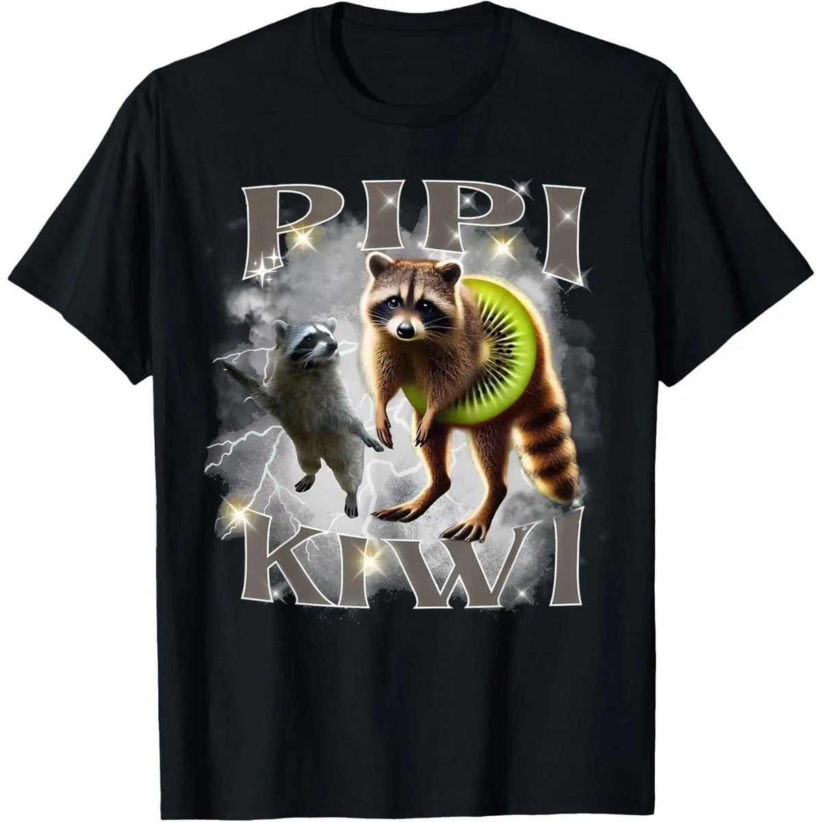 Pipi Kiwi Funny Racoon Italian Brainrot Meme Gen Z T-Shirt