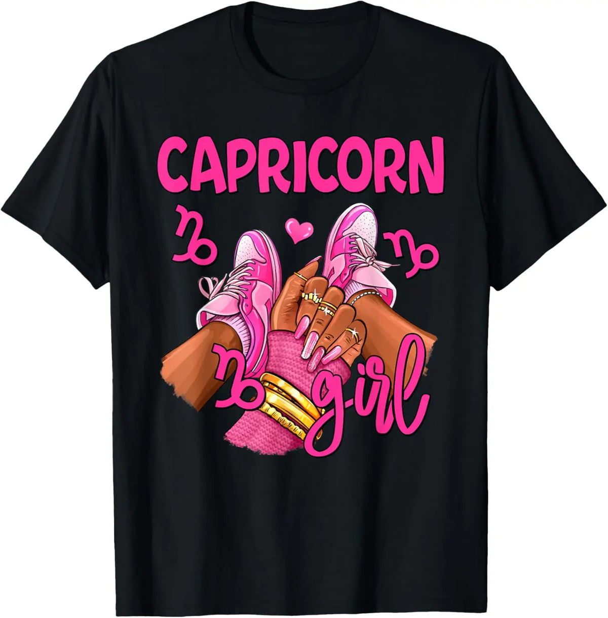 100%25cotton Capricorn Girl Birthday Queen Women Sneakers Zodiac Sign T-Shirt Top Vintage