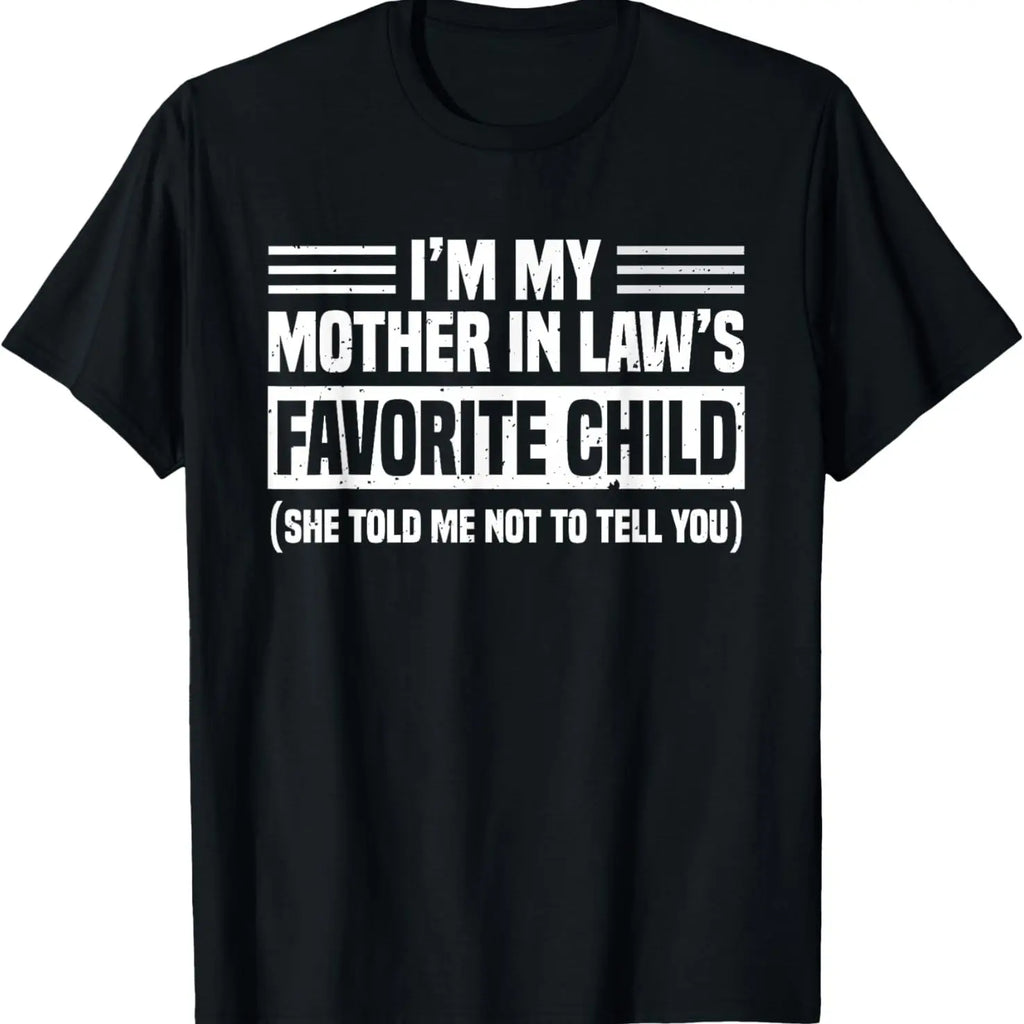 Funny Moms Favorite Son Daughter I'm Mom's Favorite T-Shirt Golf Gift T-Shirt For Men and Women