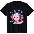 100%25cotton Axolotl Gaming Kids Boys Girls Anime Video Game Pew Gamer T-Shirt