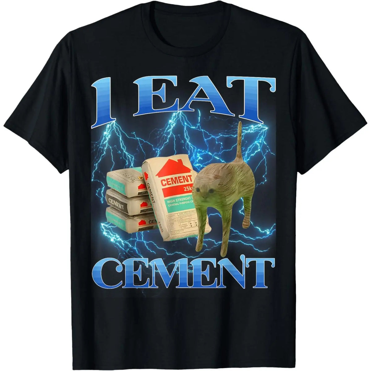 I Eat Cement Funny Cat Meme Internet Memes Funny Memes Gen-Z T-Shirt