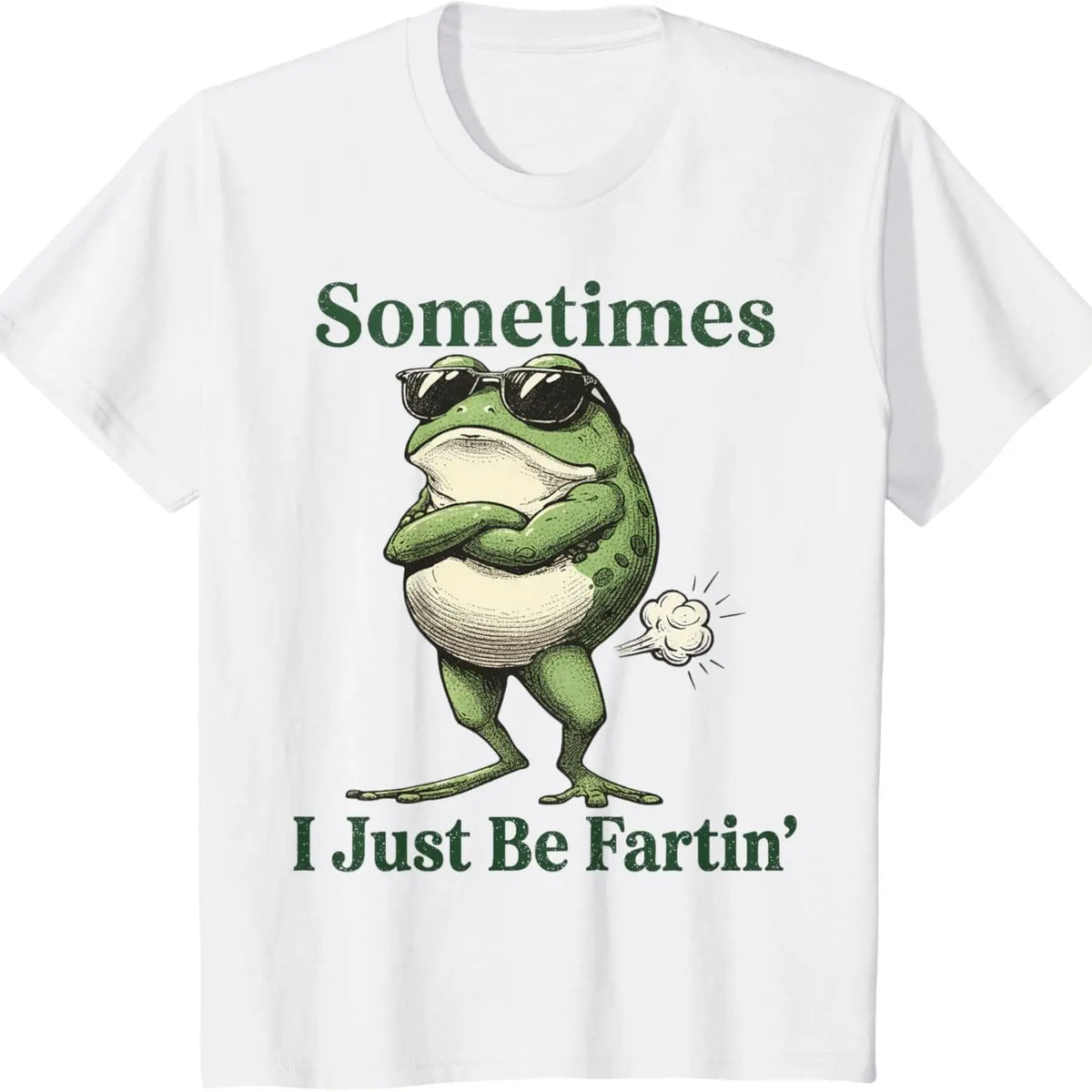 Sometimes I Just Be Fartin' Frog T-Shirt,Funny Gifts, Unisex Casual Top