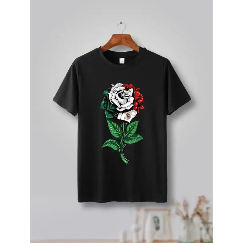 Graphic print, short sleeve t-shirt, women's clothing, graphic t-shirt, suitable for women's spring summer autumn, daily wear short sleeve tops