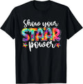 100%25cotton Show Your STAAR Power Tie Dye Teacher Testing Exam Test Day T-Shirt