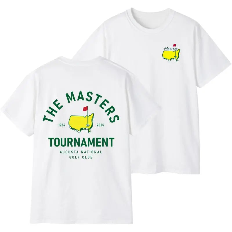 2026 Masters Tournament Shirt, Augusta 92 Years National Golf Tournament Tee with Champions List 1934–2026, Classic Golf Fan Shirt, Gifts For Men, Gifts For Boyfriend,Men's Solid Color Crewneck Tee for Gym & Casual