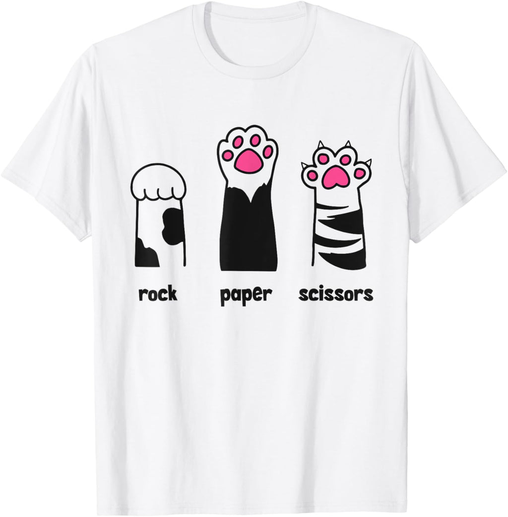 Funny Cat Rock Paper Scissors Throat Punch I Win Sarcastic Women