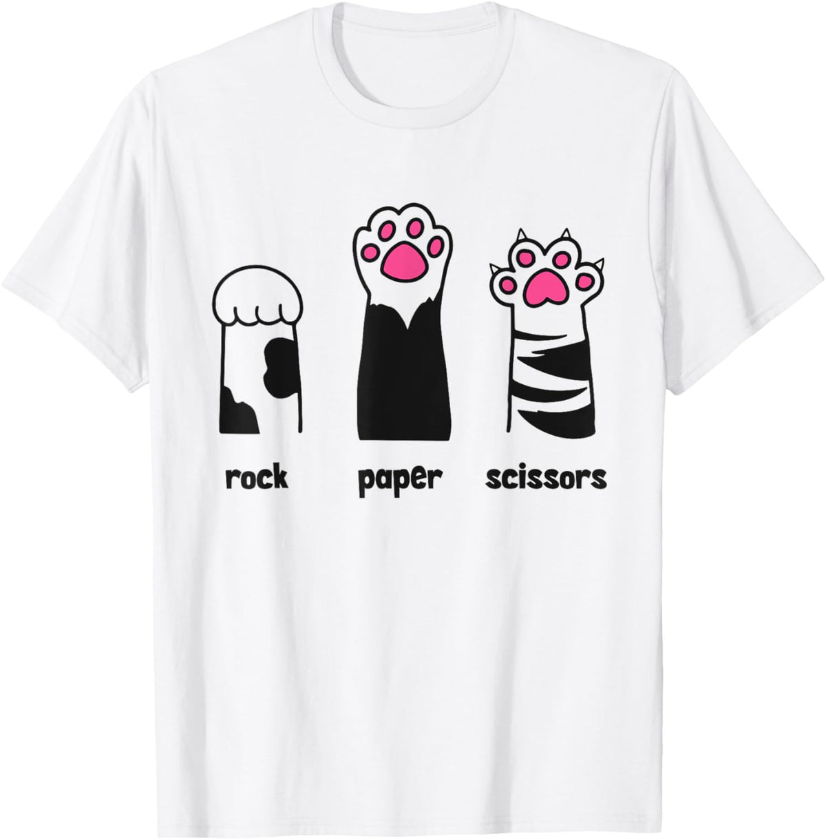 Funny Cat Rock Paper Scissors Throat Punch I Win Sarcastic Women