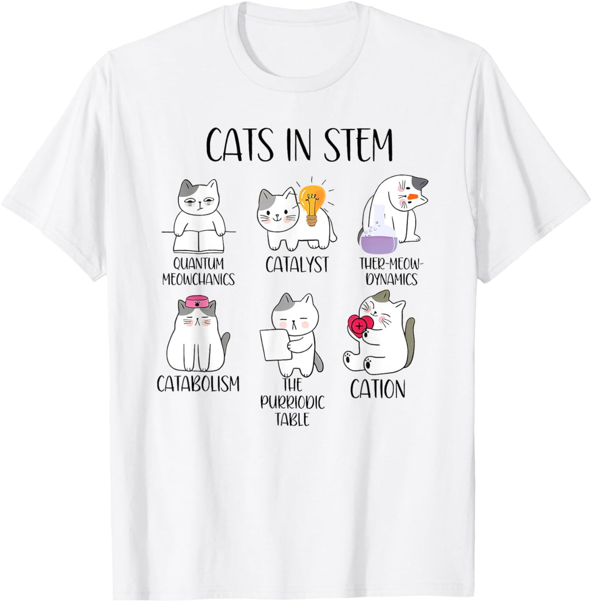cats in stem funny science meme scientist nerd cat lover Men Women