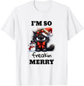 I'm So Freakin Merry Christmas Angry Cat and Snowman Funny