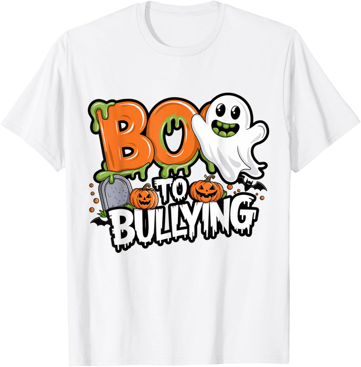 Boo Anti Bullying Funny Halloween Orange Unity Day Boys
