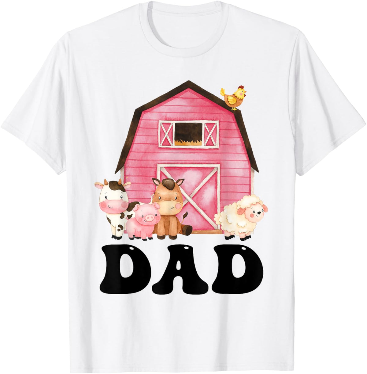 Funny Dad Farm Animals Birthday Theme Matching Family
