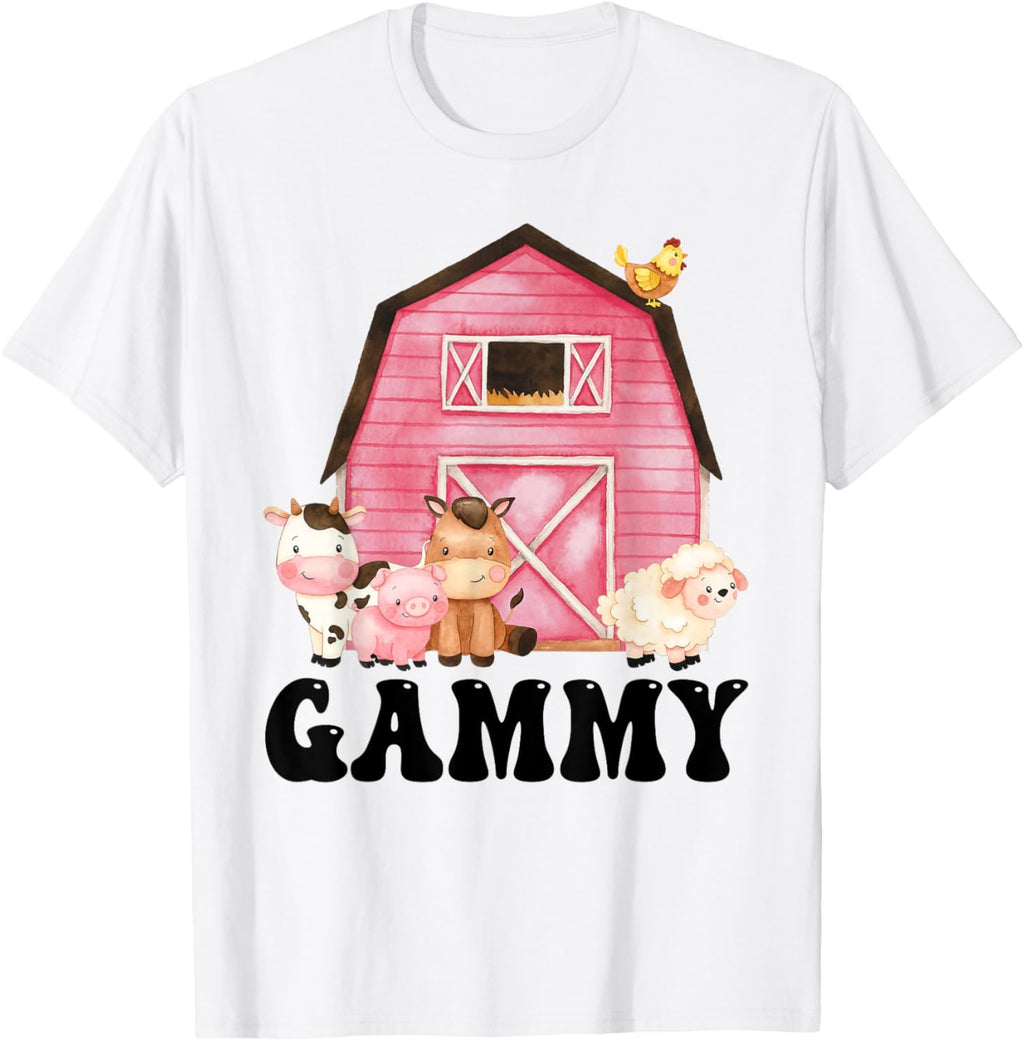 Funny Gammy Farm Animals Birthday Theme Matching Family