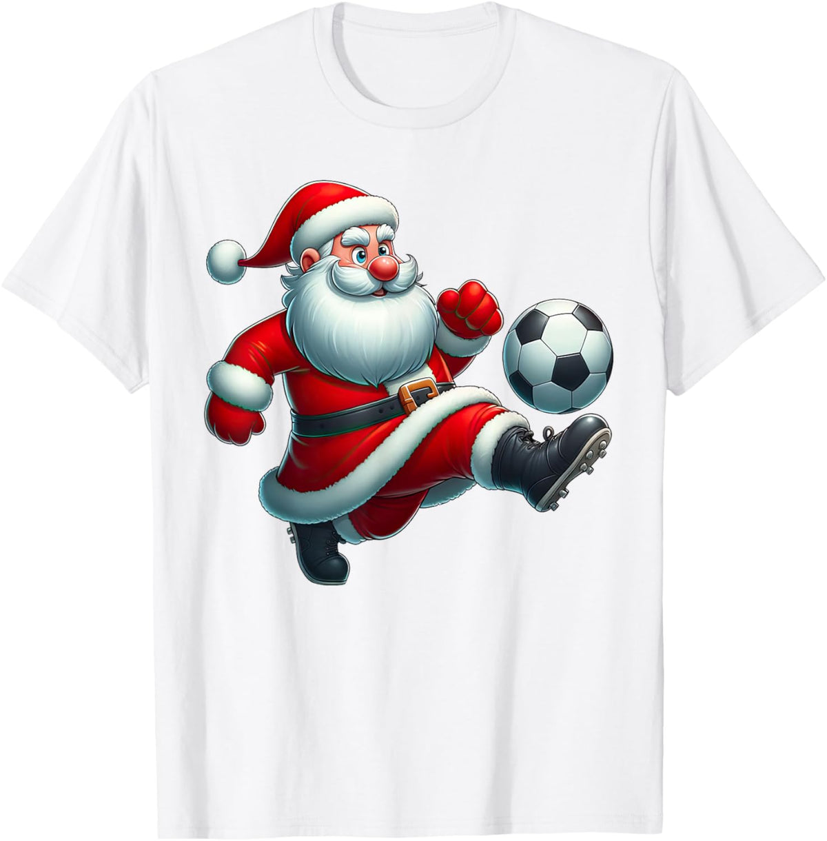 Santa Claus Soccer Player Funny Christmas Boys Girls Kids