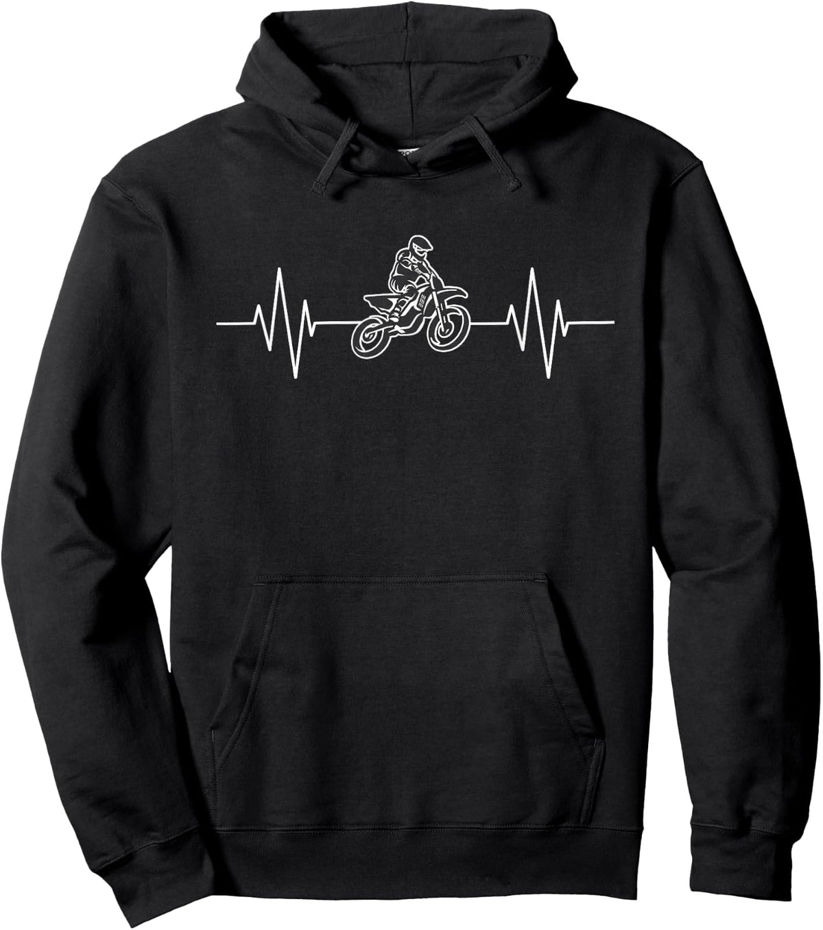 Dirt Bike Heartbeat - Funny Dirtbike Gifts Motocross Outfit Sweatshirt Hoodie