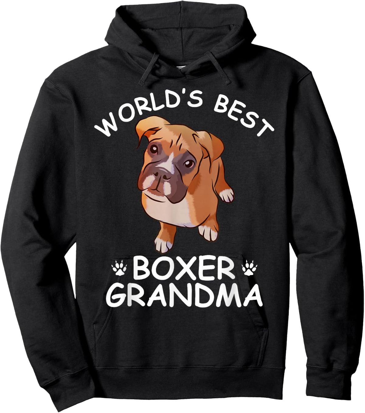 World's Best Boxer Grandma Funny Granddog Dog Lover Cute Sweatshirt Hoodie