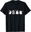 Cute Halloween Ghost with Cat Funny Spooky Cat Lovers Women