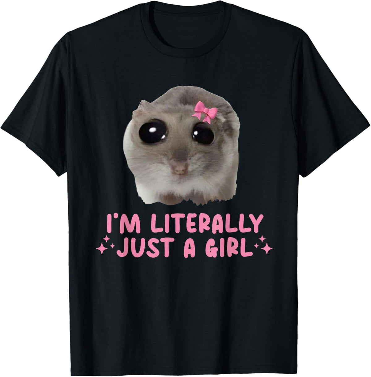 Vintage Art I'm Literally Just A Girl Cat Meme Funny Animal