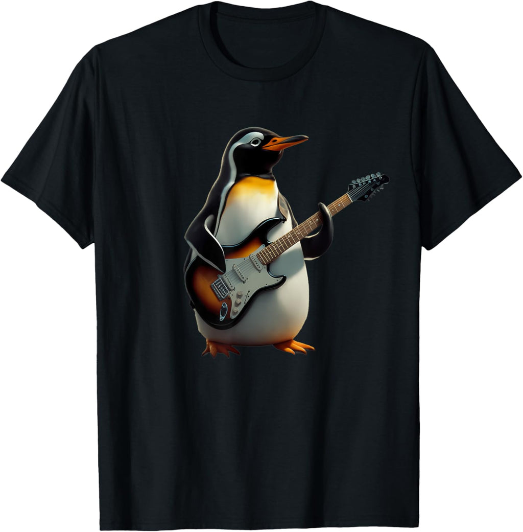 Funny Penguin Playing Electric Guitar Music Cute Penguin