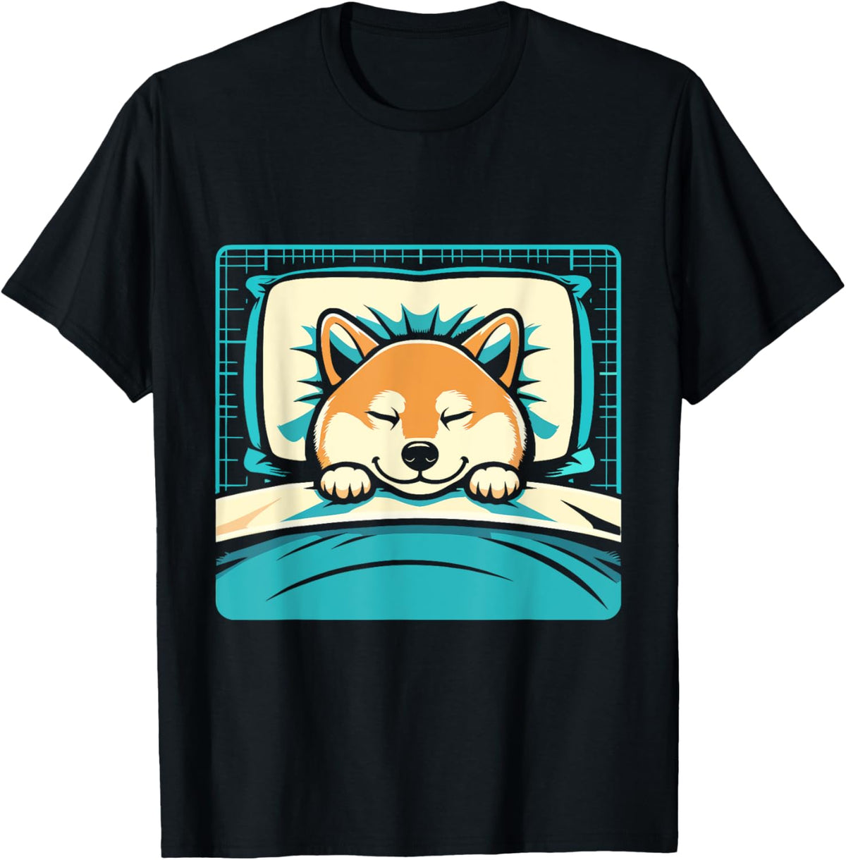 Funny Sleeping Shiba Inu Shirt Lazy Doge Napping Dog Lover Men Women Girls Kids