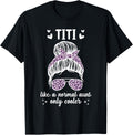 Funny Titi Aunt For Mother's Day Co - Black, Small - Female, -Adults - Short Sleeve, U-Neck - Casual, Spring