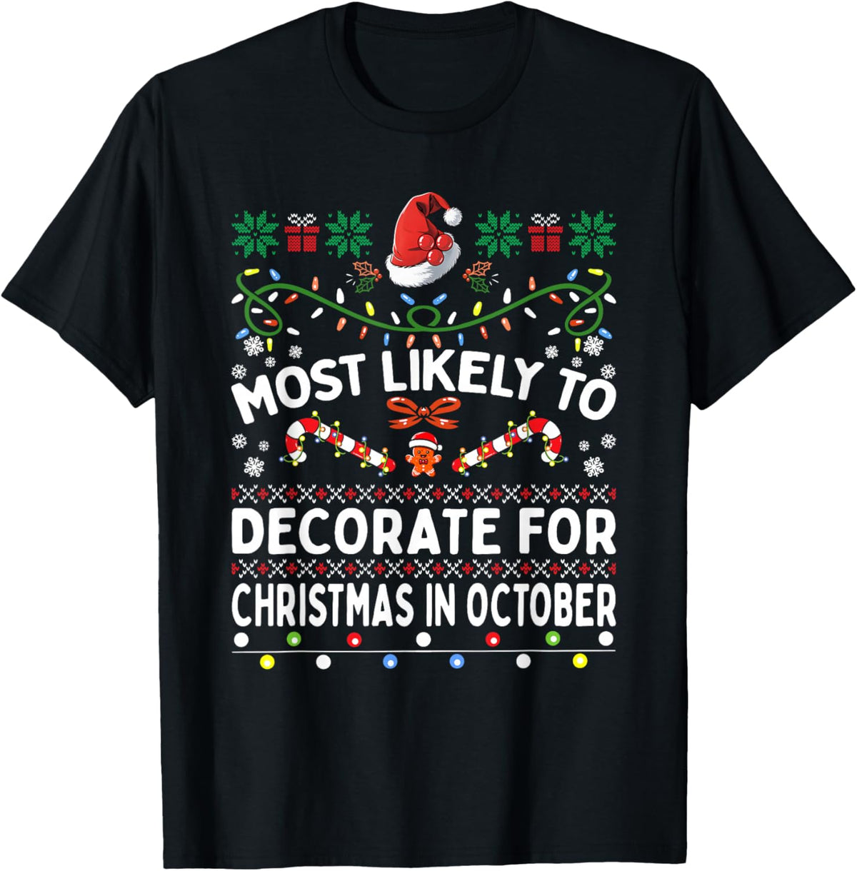 Most Likely To Decorate For Christmas October Funny Family