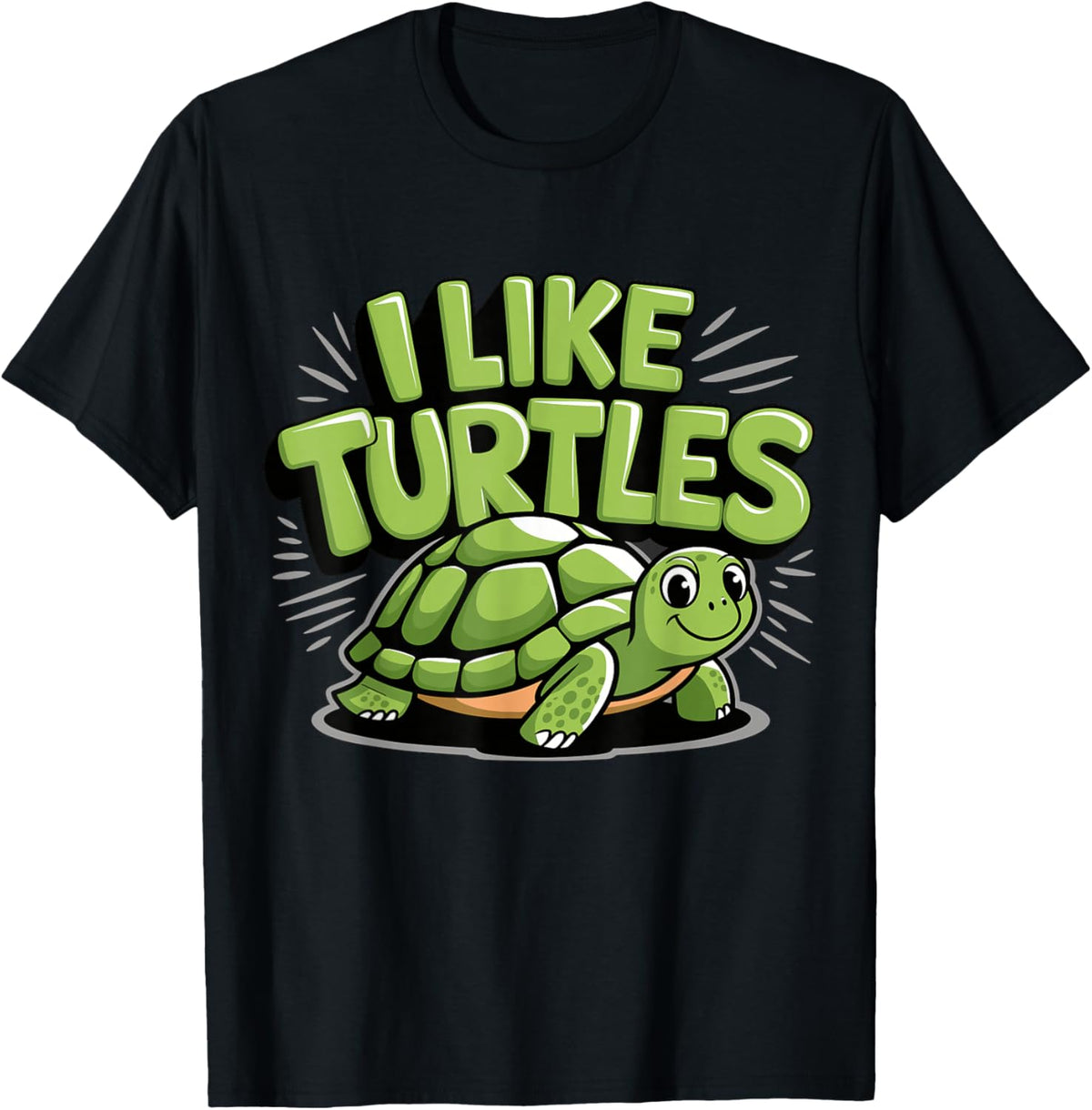Magical and Funny Turtle lover Gifts -Kids, Girls Black Cartoon Turtleneck Small Classic Fit Short Sleeve