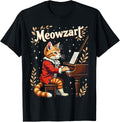 Meowzart Funny Mozart Classical Music Piano Funny Cat Pun Women Kids