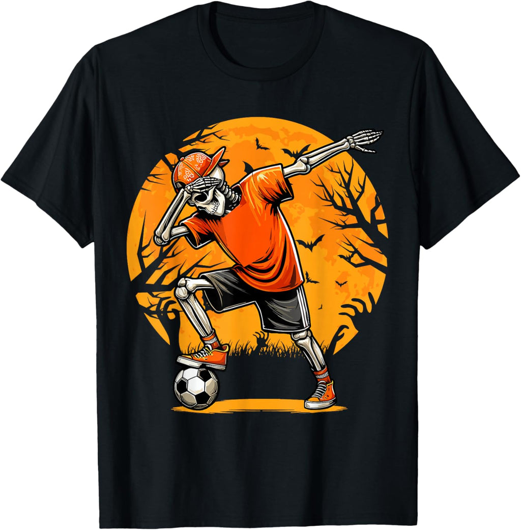 Dabbing Soccer Skeleton Funny Football Boys Soccer Halloween