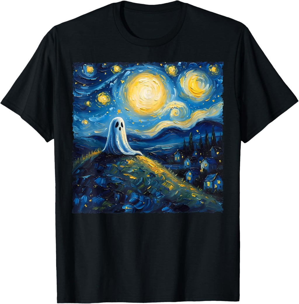 Van Gogh Style Funny Ghost Lover The Starry Night Painting