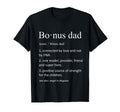 Mens Bonus Dad Funny Definition for Step Dad Father T-Shirt