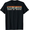 Fathers Day Man Of God Dad Protector Christian Daddy Papa T-Shirt