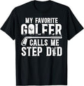 Proud Golf Step-Dad Golf Player Stepfather Golfer Stepdad T-Shirt