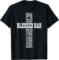Fathers Day Blessed Dad Cross Christian Daddy Papa Dada Men T-Shirt
