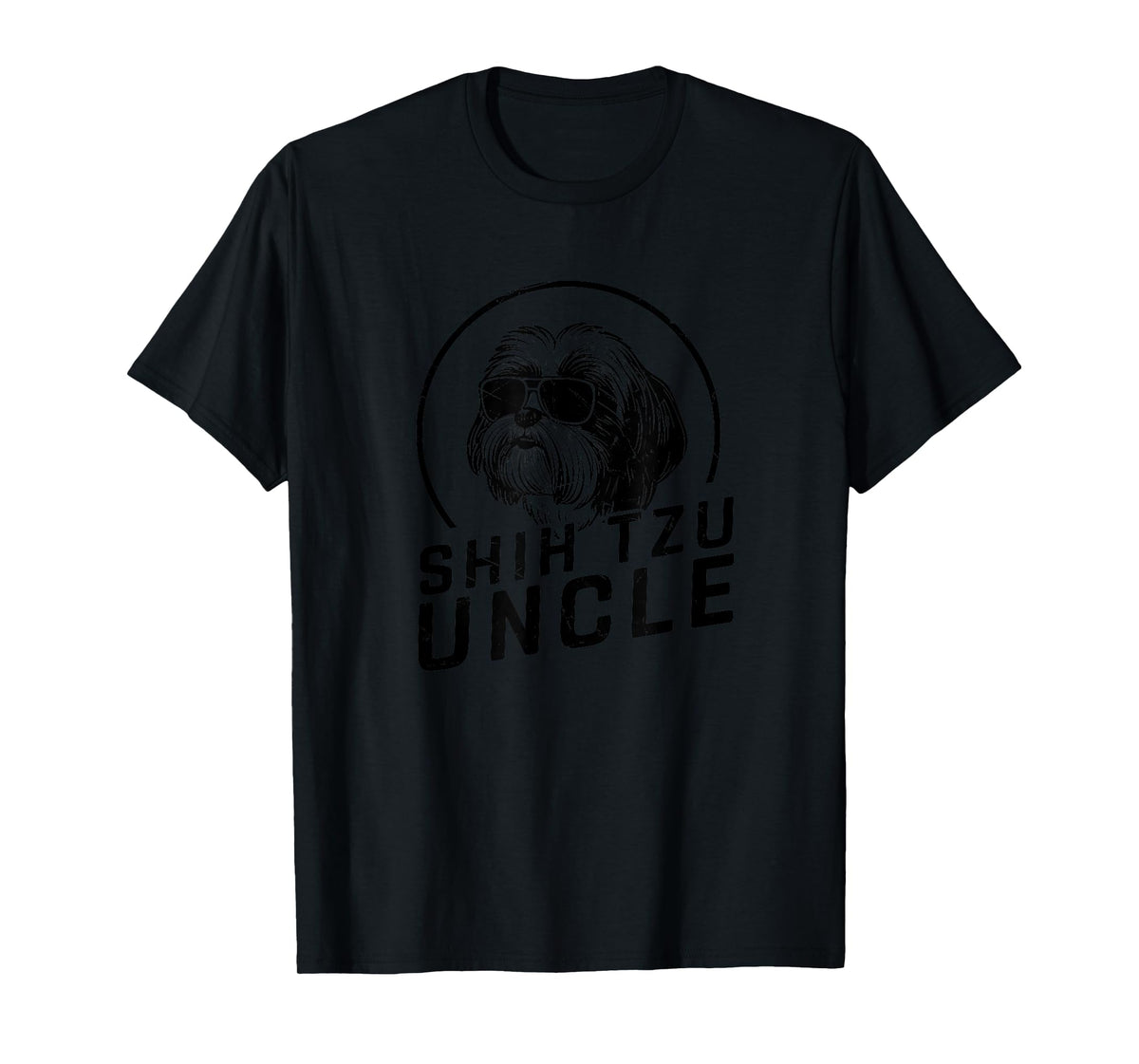 Shih Tzu Uncle Gifts Funny Dog Owner Grand Paw Dad Christmas T-Shirt