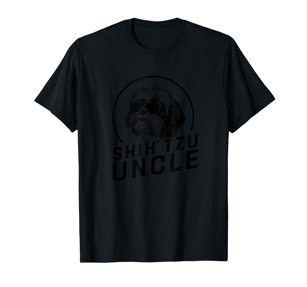 Shih Tzu Uncle Gifts Funny Dog Owner Grand Paw Dad Christmas T-Shirt