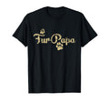 Fur Papa Cute Dog Cat Lover Dad Pawprint Gift T-Shirt for Men Women