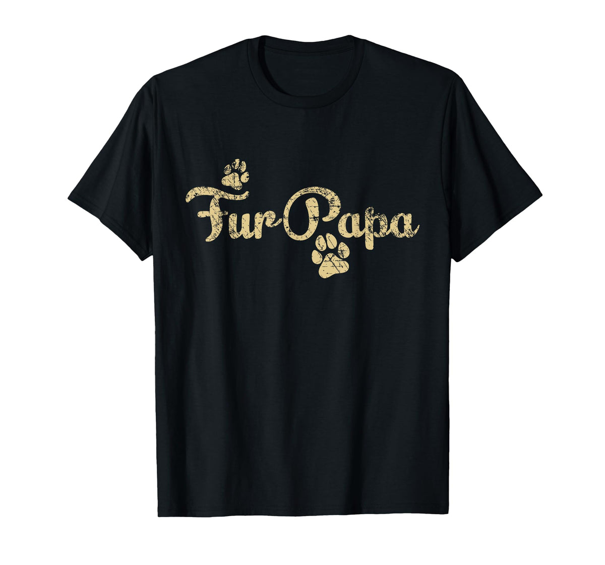 Fur Papa Cute Dog Cat Lover Dad Pawprint Gift T-Shirt for Men Women